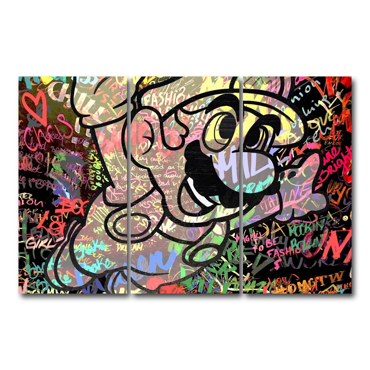 AUTO-MOCKUP WHITE | super mario | 3 Piece | Gallery Wrap Canvas | group=12x24