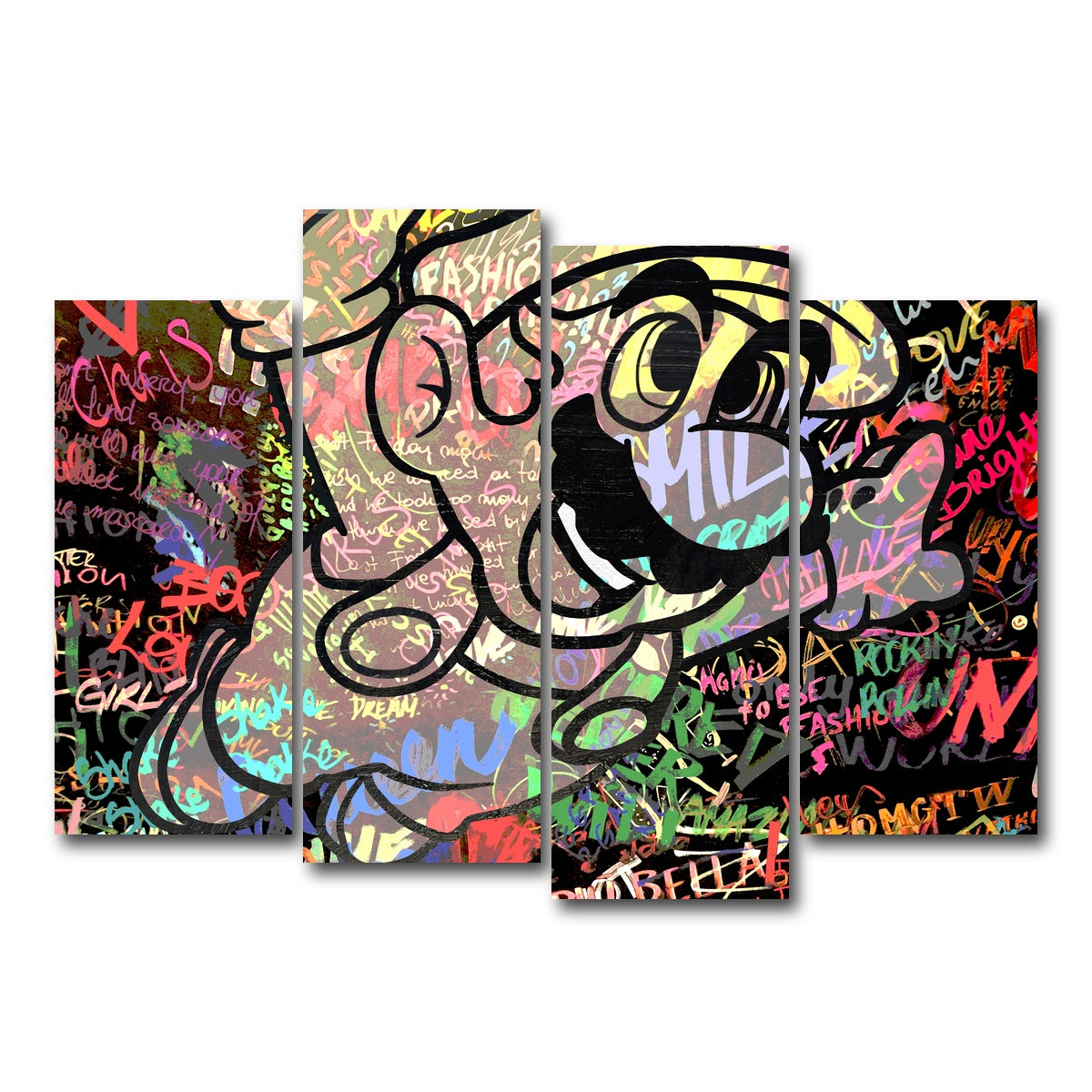 AUTO-MOCKUP WHITE | super mario | 4 Piece | Gallery Wrap Canvas | group=4_normal