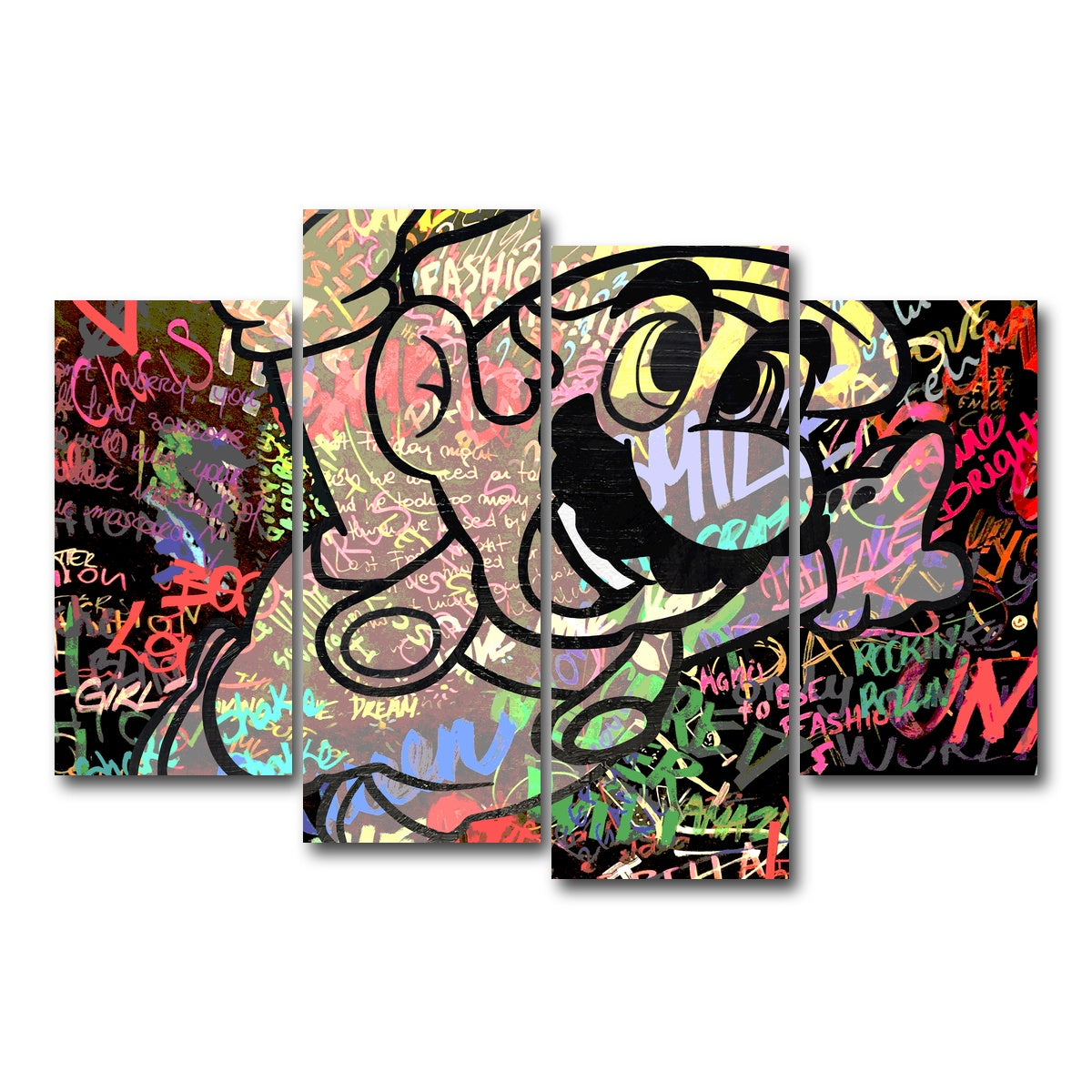 AUTO-MOCKUP WHITE | super mario | 4 Piece | Gallery Wrap Canvas | group=4_short