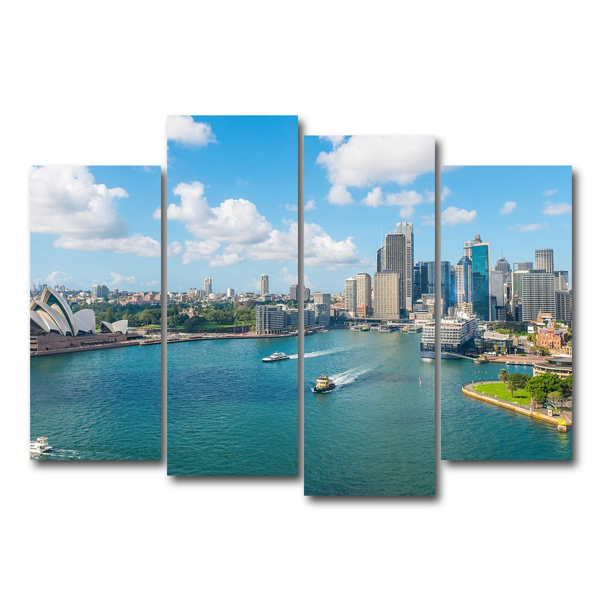 AUTO-MOCKUP WHITE | sydney skyline | 4 Piece | Gallery Wrap Canvas | group=4_normal