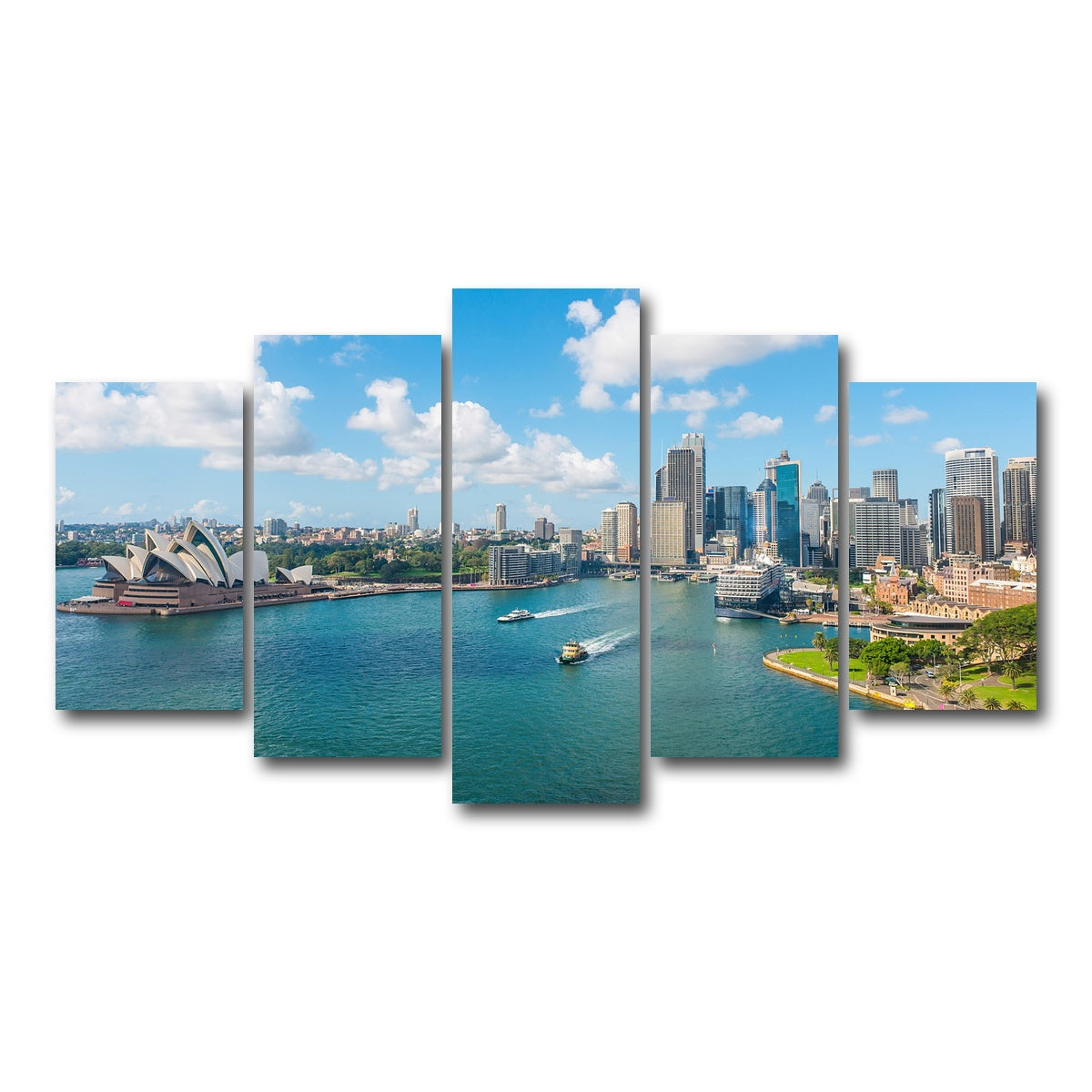 AUTO-MOCKUP WHITE | sydney skyline | 5 Piece | Gallery Wrap Canvas | group=5_normal
