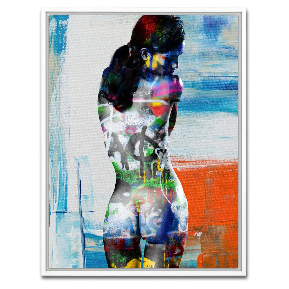 AUTO-MOCKUP WHITE | symbols | 1 Piece | White Framed Canvas | group=3x4