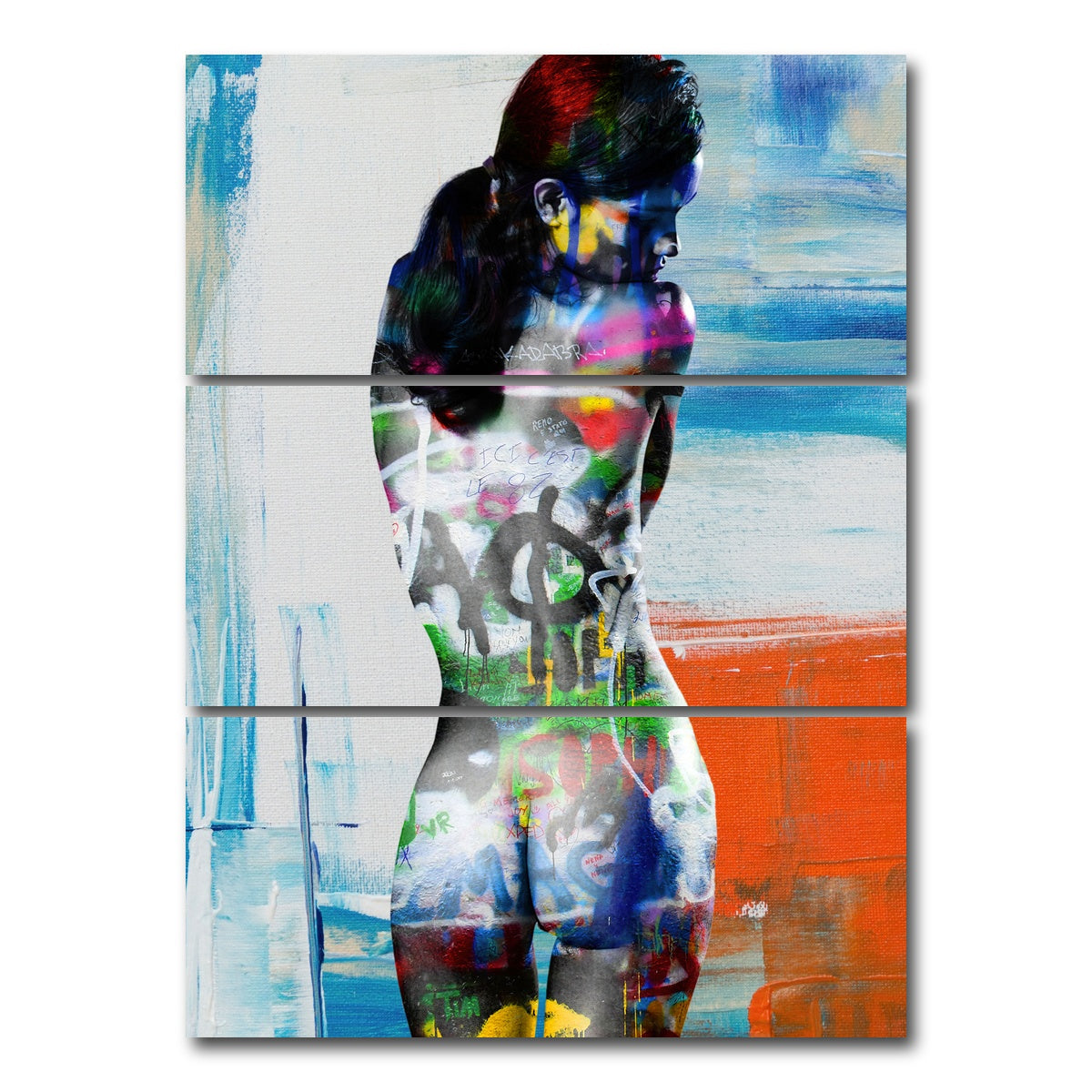 AUTO-MOCKUP WHITE | symbols | 3 Piece | Gallery Wrap Canvas | group=8x18_stacked