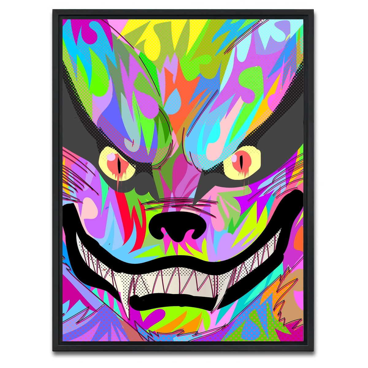 AUTO-MOCKUP WHITE | tail fox | 1 Piece | Black Framed Canvas | group=3x4