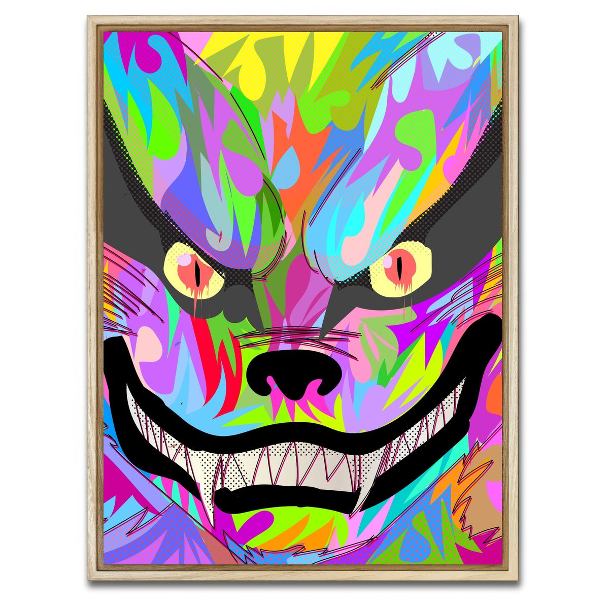 AUTO-MOCKUP WHITE | tail fox | 1 Piece | Natural Framed Canvas | group=3x4