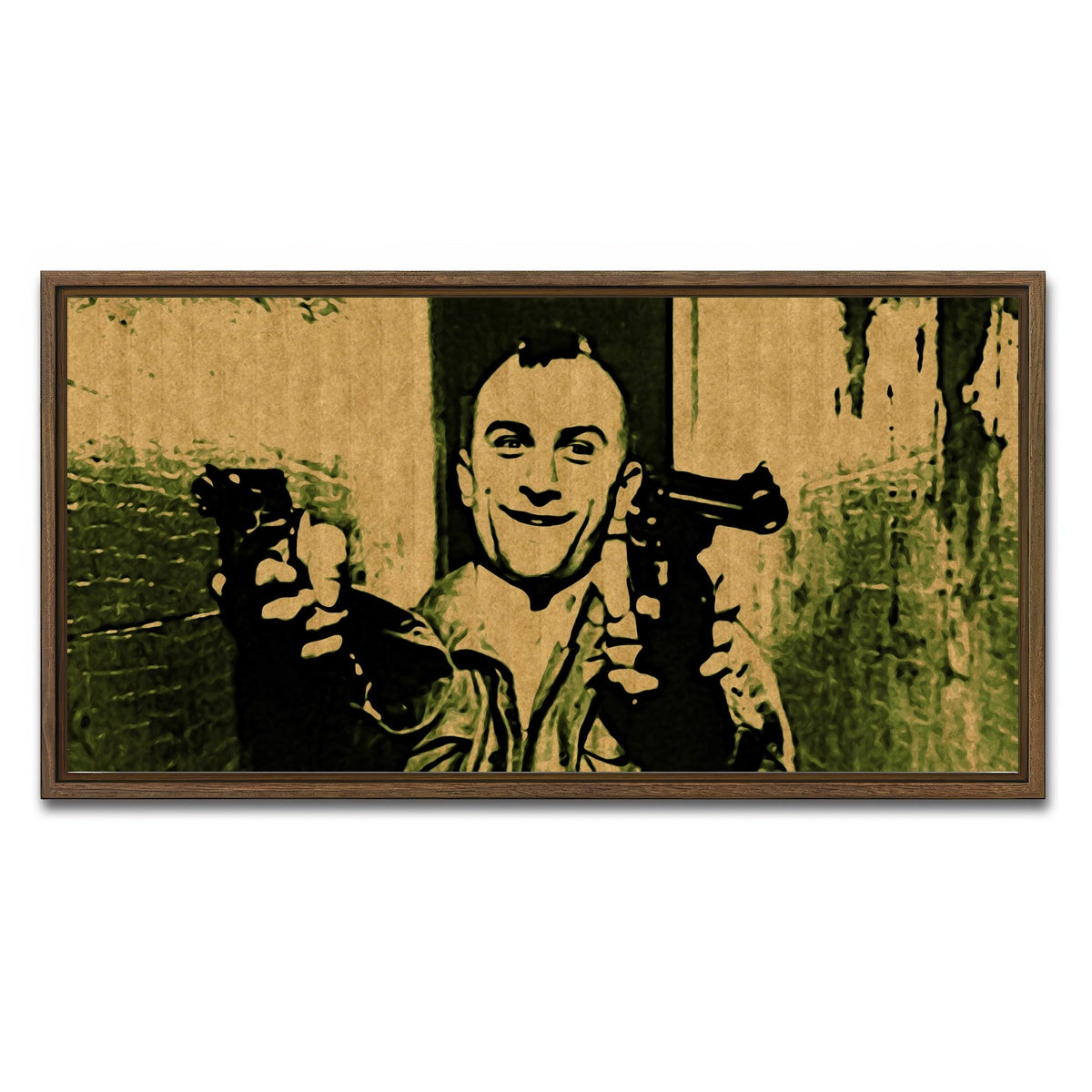 AUTO-MOCKUP WHITE | taxi driver | 1 Piece | Walnut Framed Canvas | group=2x1