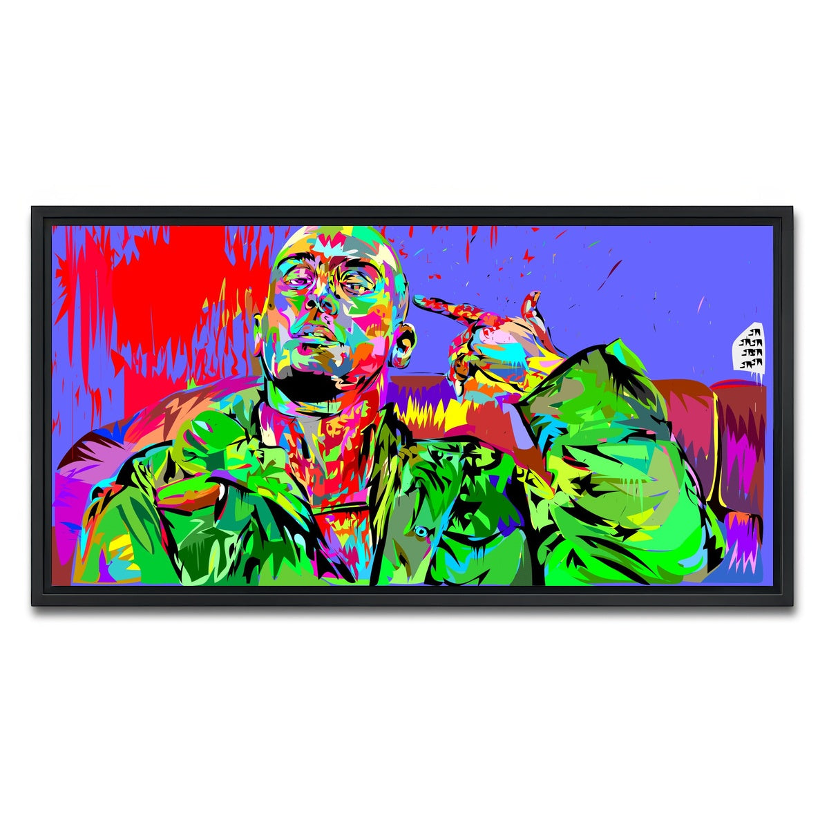 AUTO-MOCKUP WHITE | taxi driver colors | 1 Piece | Black Framed Canvas | group=2x1