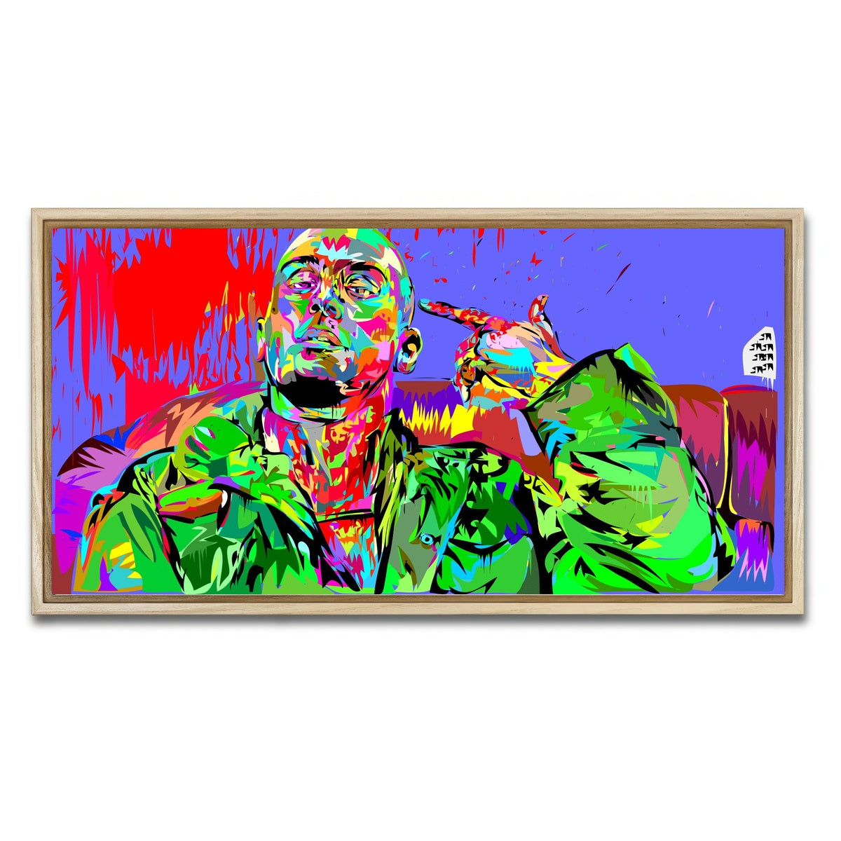 AUTO-MOCKUP WHITE | taxi driver colors | 1 Piece | Natural Framed Canvas | group=2x1