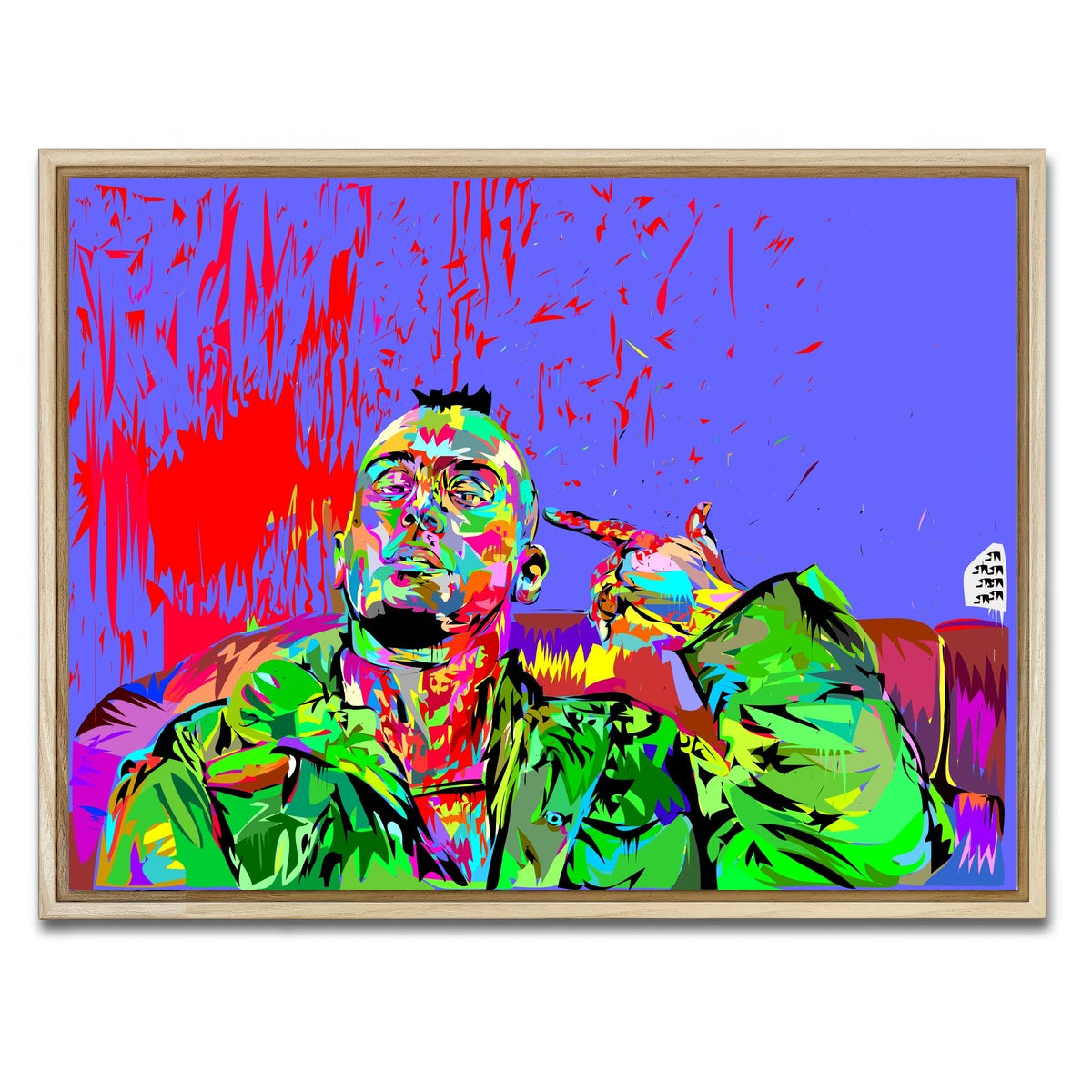 AUTO-MOCKUP WHITE | taxi driver colors | 1 Piece | Natural Framed Canvas | group=4x3