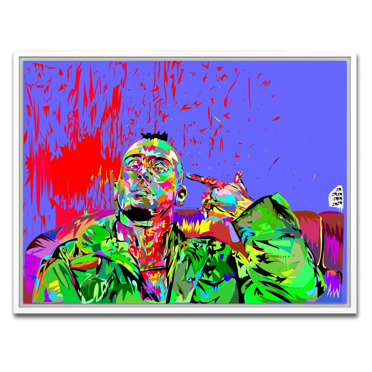 AUTO-MOCKUP WHITE | taxi driver colors | 1 Piece | White Framed Canvas | group=4x3