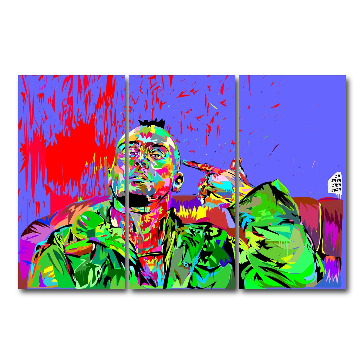 AUTO-MOCKUP WHITE | taxi driver colors | 3 Piece | Gallery Wrap Canvas | group=12x24