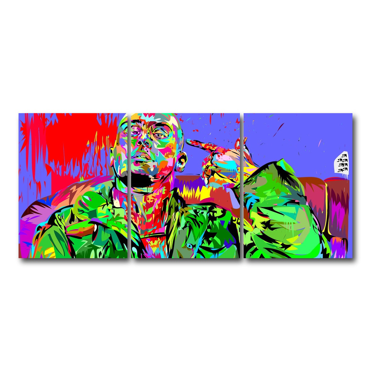 AUTO-MOCKUP WHITE | taxi driver colors | 3 Piece | Gallery Wrap Canvas | group=18x24