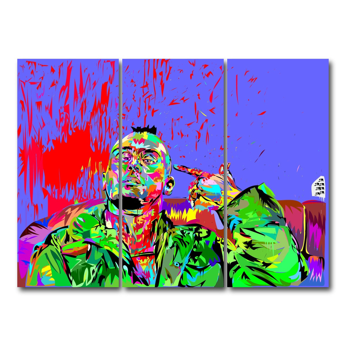 AUTO-MOCKUP WHITE | taxi driver colors | 3 Piece | Gallery Wrap Canvas | group=8x18