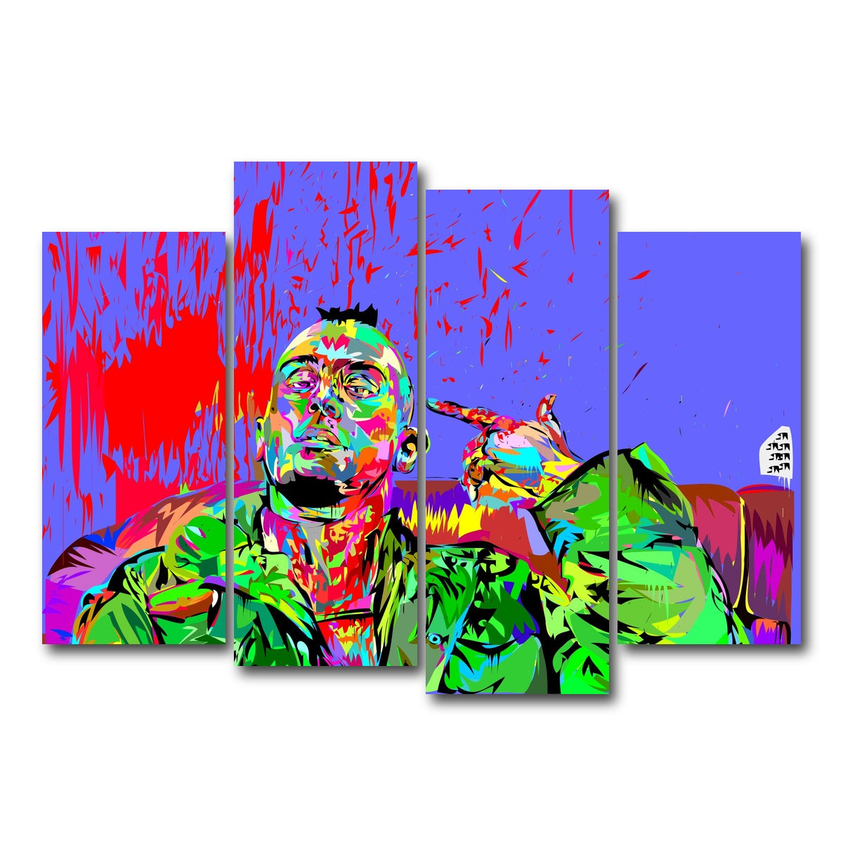 AUTO-MOCKUP WHITE | taxi driver colors | 4 Piece | Gallery Wrap Canvas | group=4_normal