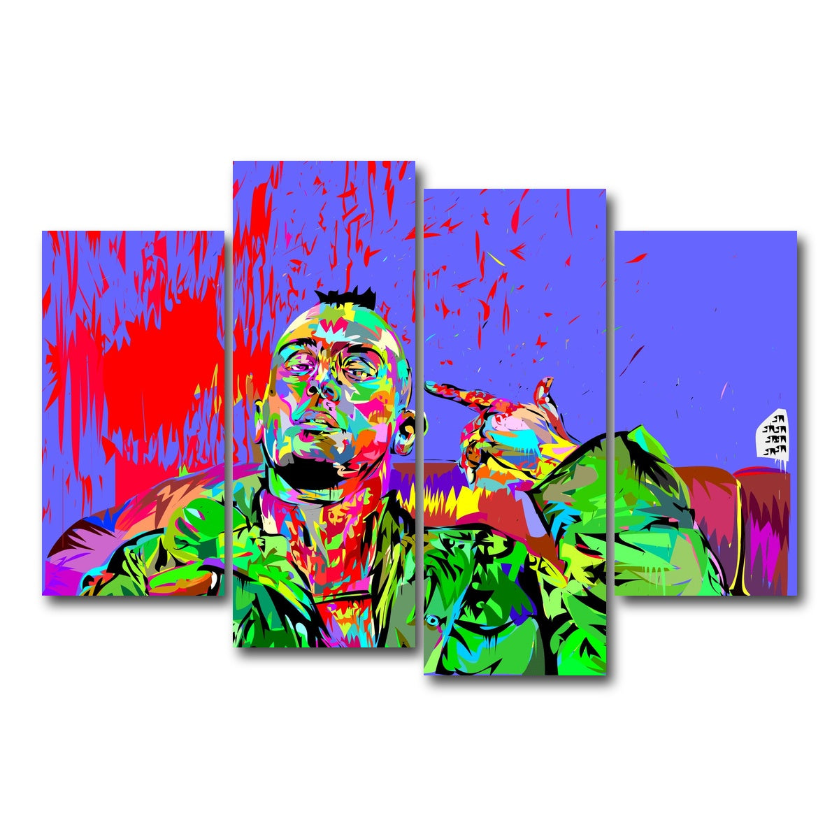 AUTO-MOCKUP WHITE | taxi driver colors | 4 Piece | Gallery Wrap Canvas | group=4_short