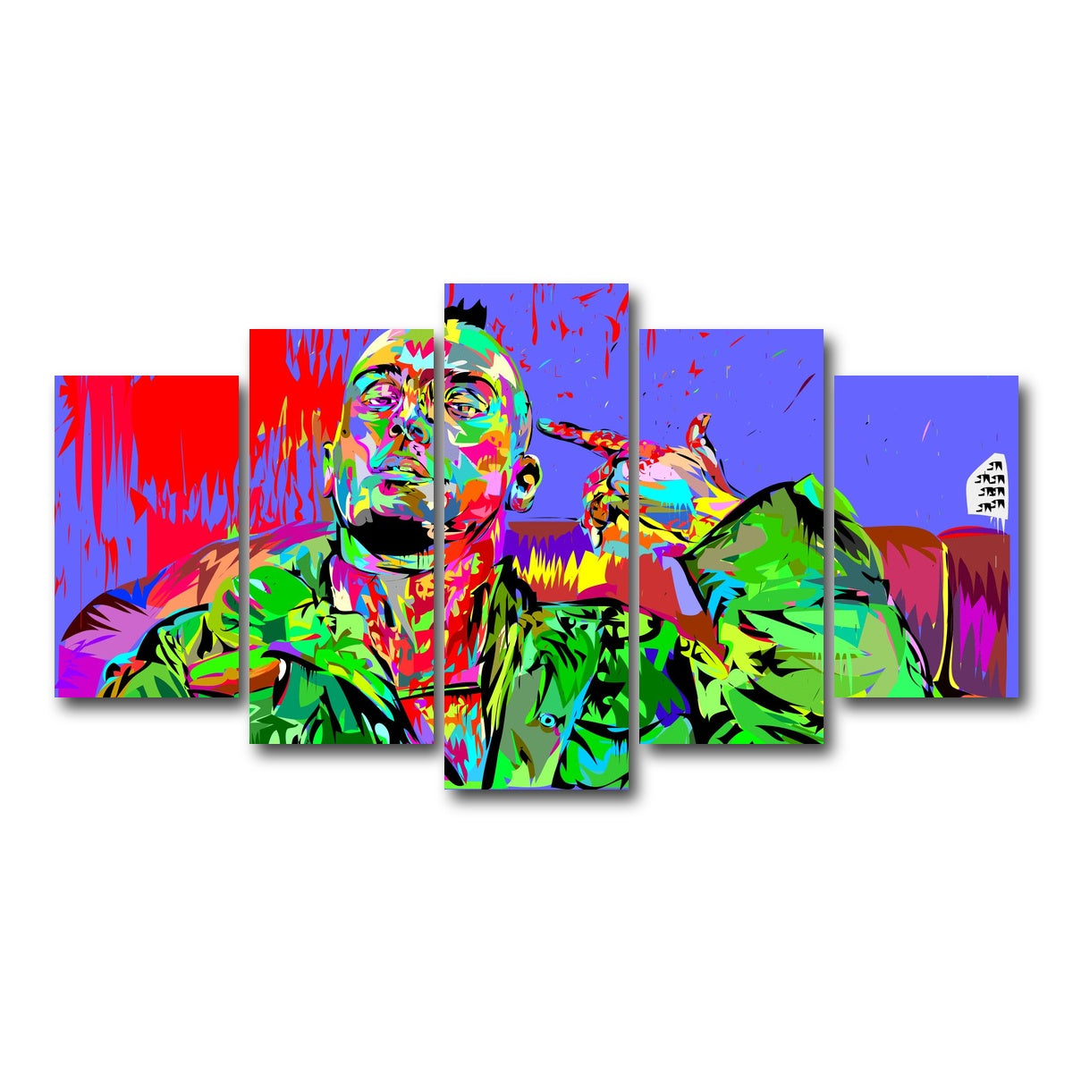 AUTO-MOCKUP WHITE | taxi driver colors | 5 Piece | Gallery Wrap Canvas | group=5_normal