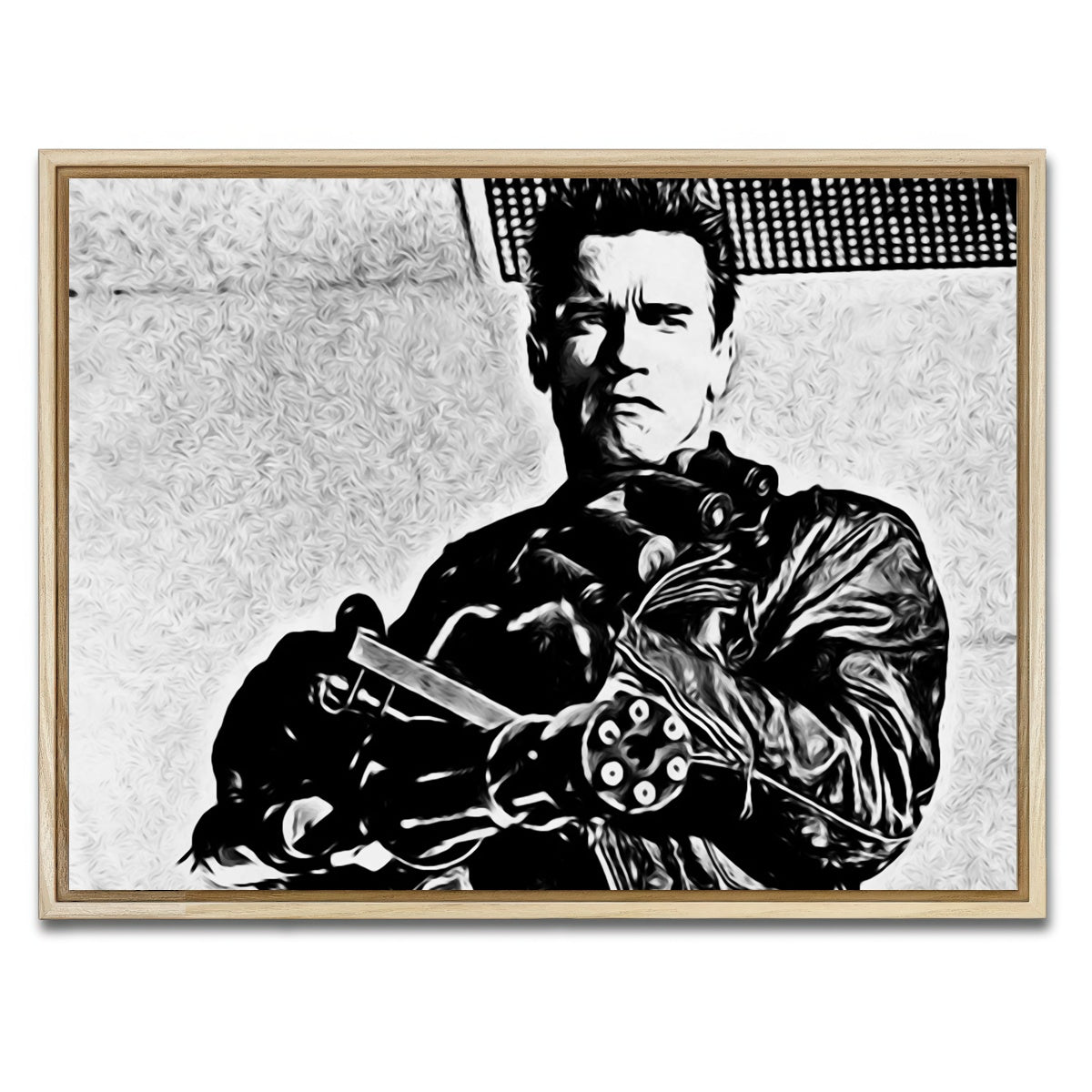 AUTO-MOCKUP WHITE | terminator 2 | 1 Piece | Natural Framed Canvas | group=4x3