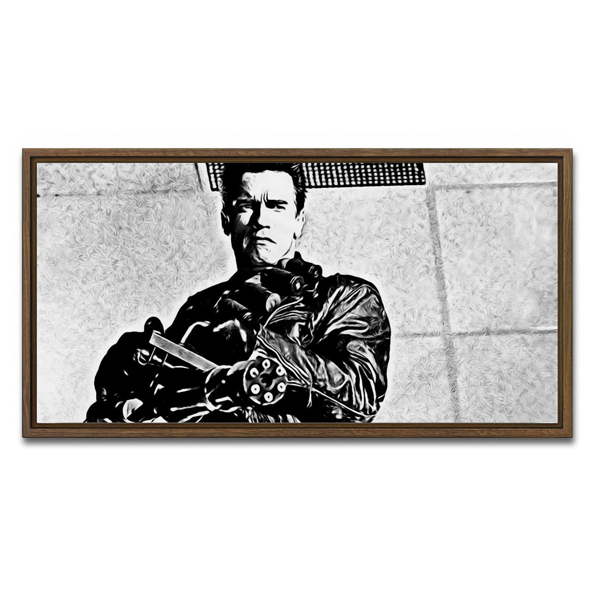 AUTO-MOCKUP WHITE | terminator 2 | 1 Piece | Walnut Framed Canvas | group=2x1