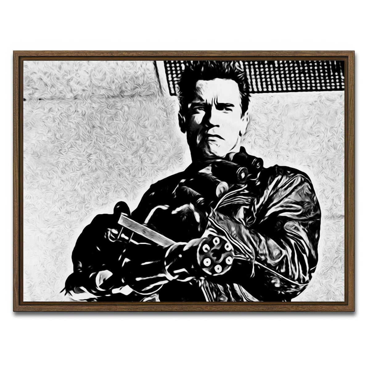 AUTO-MOCKUP WHITE | terminator 2 | 1 Piece | Walnut Framed Canvas | group=4x3
