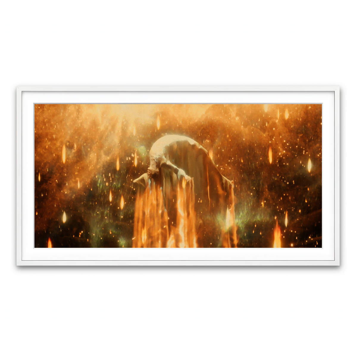 Framed Print 2x1 White