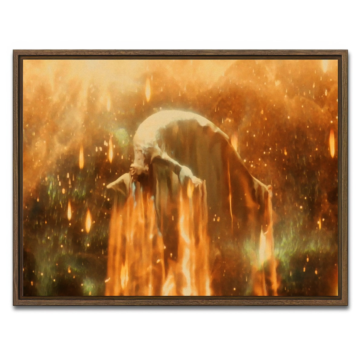 AUTO-MOCKUP WHITE | the fountain | 1 Piece | Walnut Framed Canvas | group=4x3
