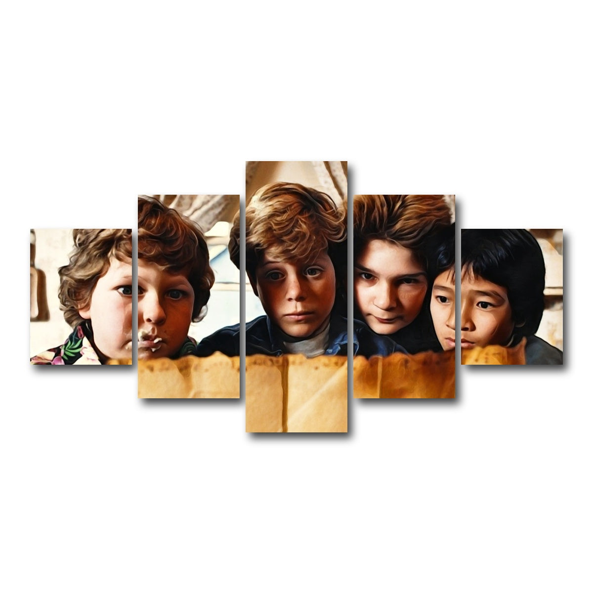 AUTO-MOCKUP WHITE | the goonies | 5 Piece | Gallery Wrap Canvas | group=5_short