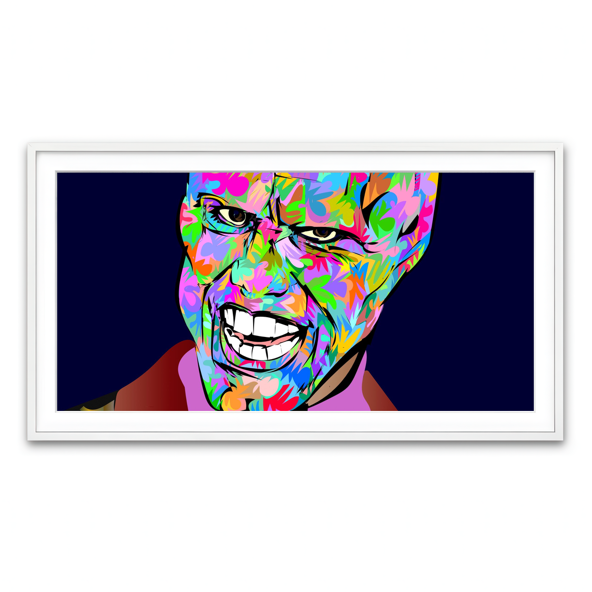 Framed Print 2x1 White