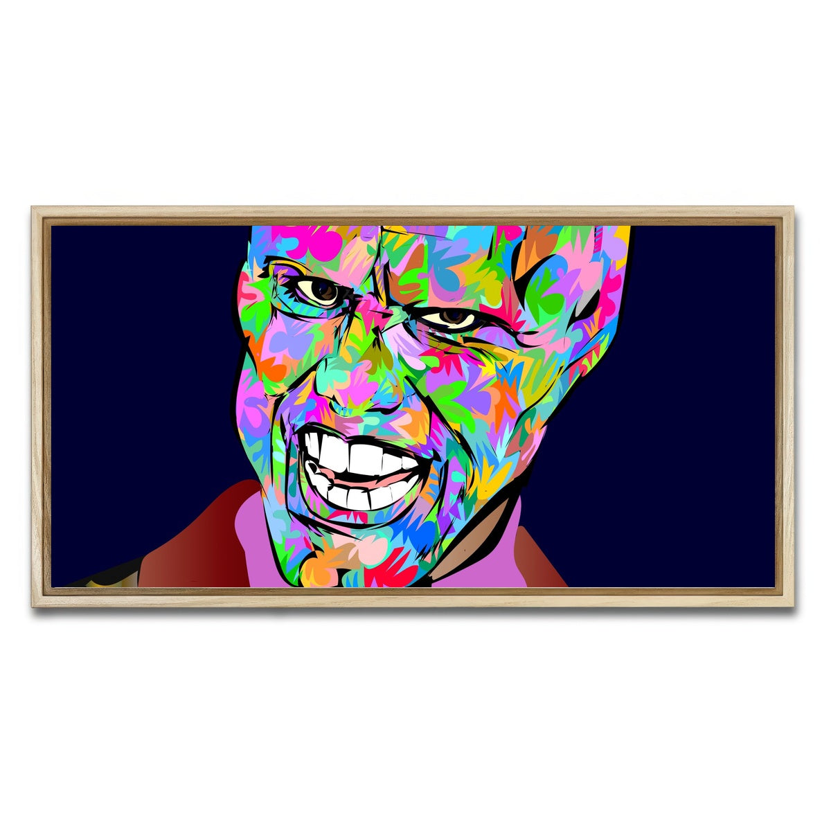 AUTO-MOCKUP WHITE | the mask | 1 Piece | Natural Framed Canvas | group=2x1