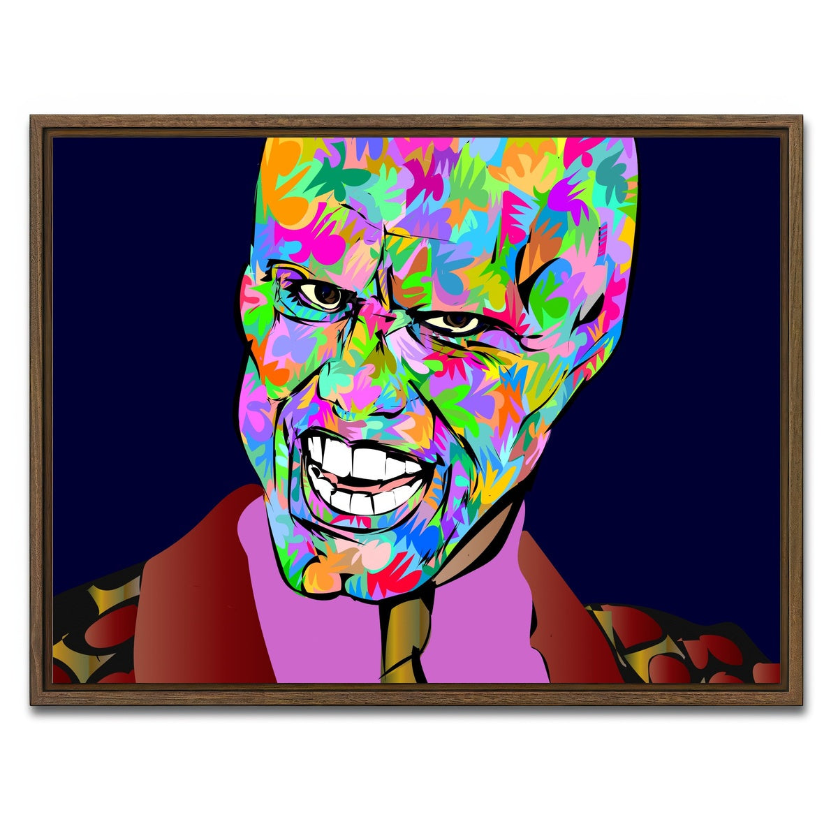 AUTO-MOCKUP WHITE | the mask | 1 Piece | Walnut Framed Canvas | group=4x3