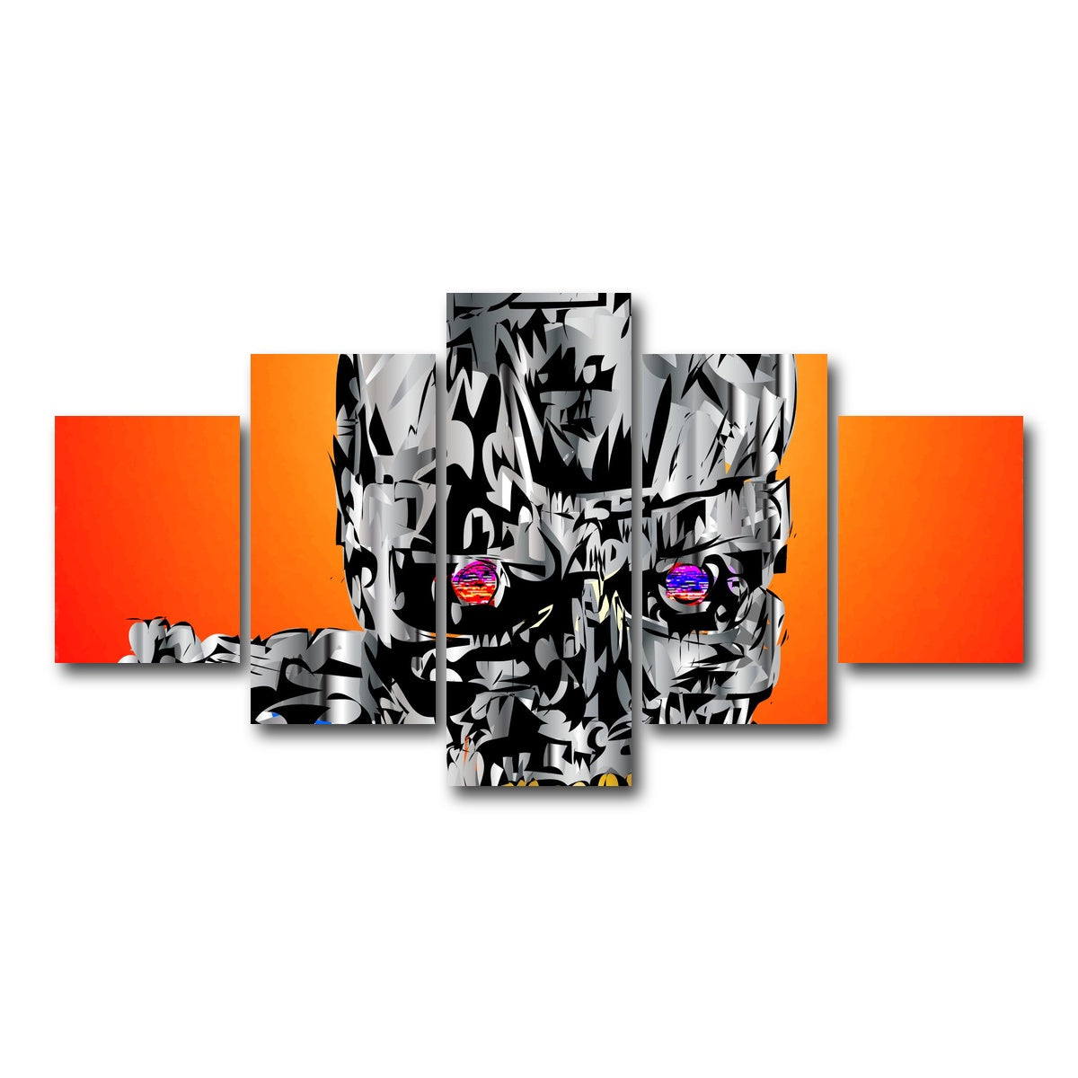 AUTO-MOCKUP WHITE | the terminator | 5 Piece | Gallery Wrap Canvas | group=5_short