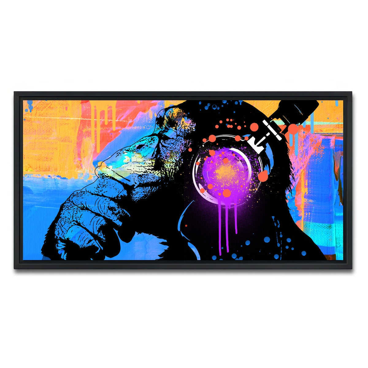 AUTO-MOCKUP WHITE | the thinker | 1 Piece | Black Framed Canvas | group=2x1
