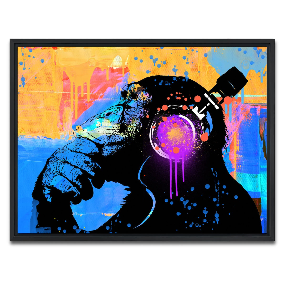 AUTO-MOCKUP WHITE | the thinker | 1 Piece | Black Framed Canvas | group=4x3