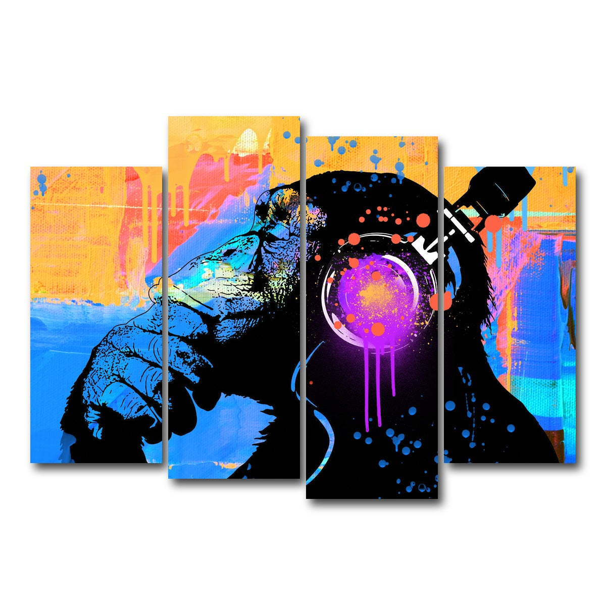 AUTO-MOCKUP WHITE | the thinker | 4 Piece | Gallery Wrap Canvas | group=4_normal