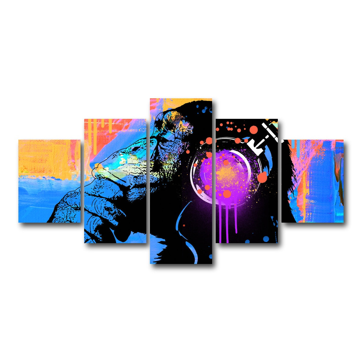 AUTO-MOCKUP WHITE | the thinker | 5 Piece | Gallery Wrap Canvas | group=5_short