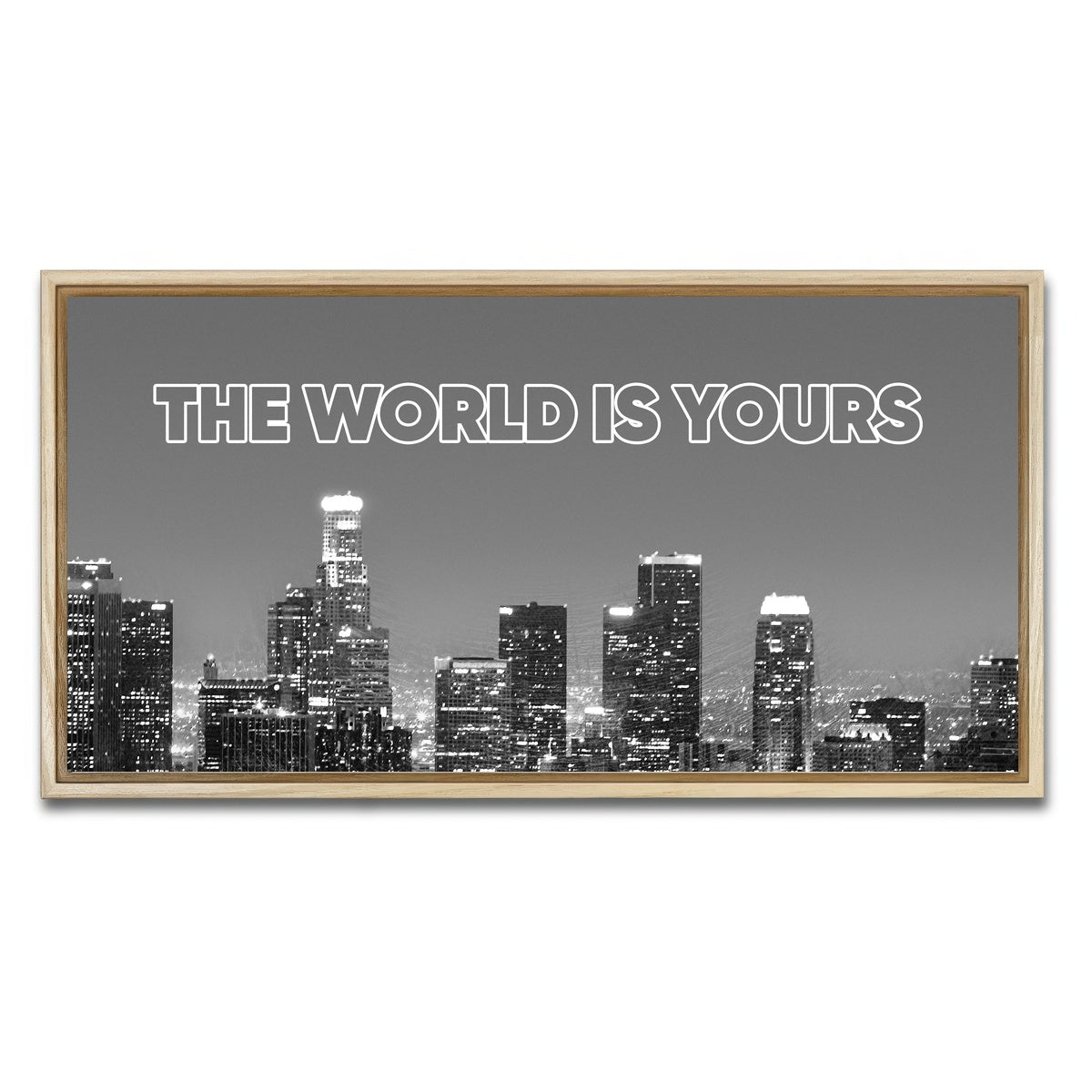 AUTO-MOCKUP WHITE | the world is yours | 1 Piece | Natural Framed Canvas | group=2x1