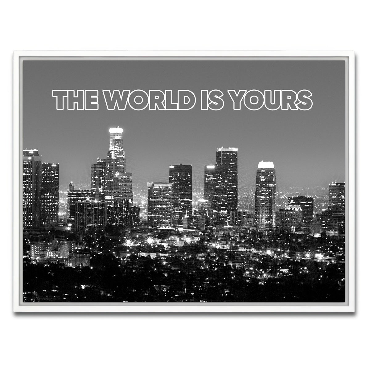 AUTO-MOCKUP WHITE | the world is yours | 1 Piece | White Framed Canvas | group=4x3