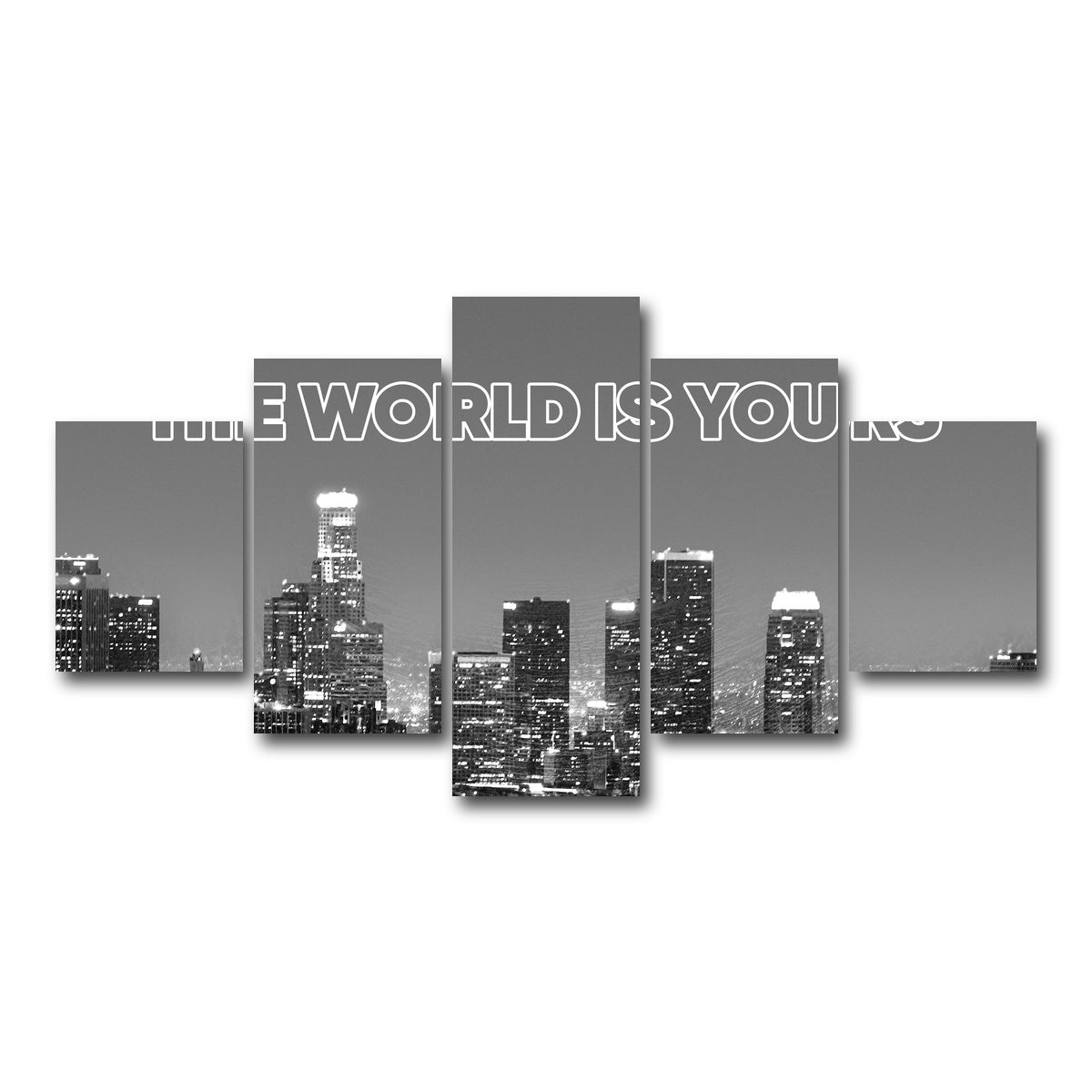 AUTO-MOCKUP WHITE | the world is yours | 5 Piece | Gallery Wrap Canvas | group=5_short