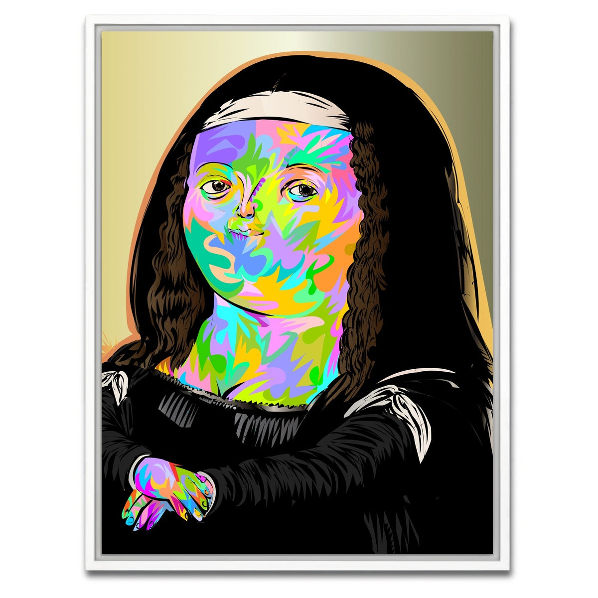 AUTO-MOCKUP WHITE | thick monalisa | 1 Piece | White Framed Canvas | group=3x4