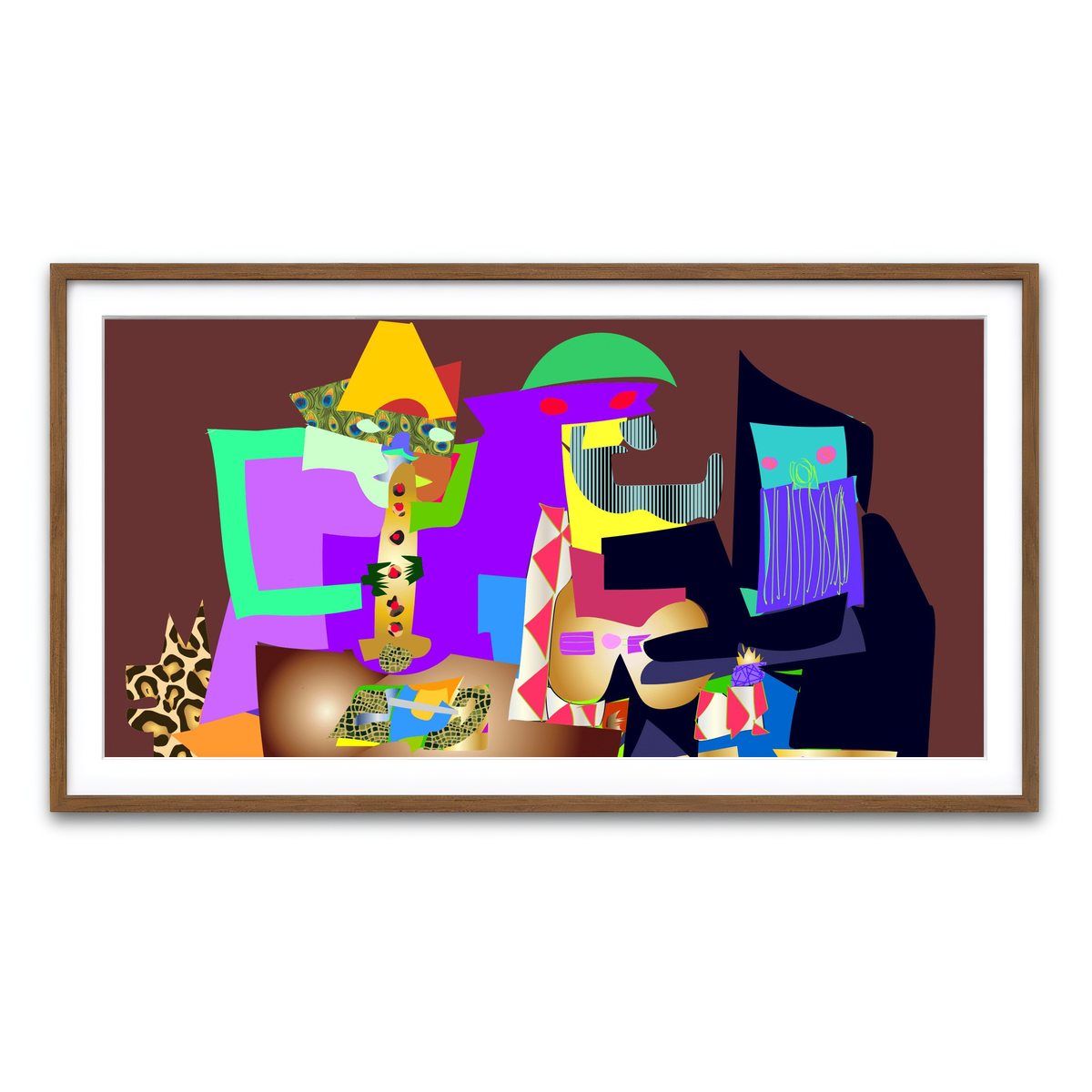 Framed Print 2x1 Walnut