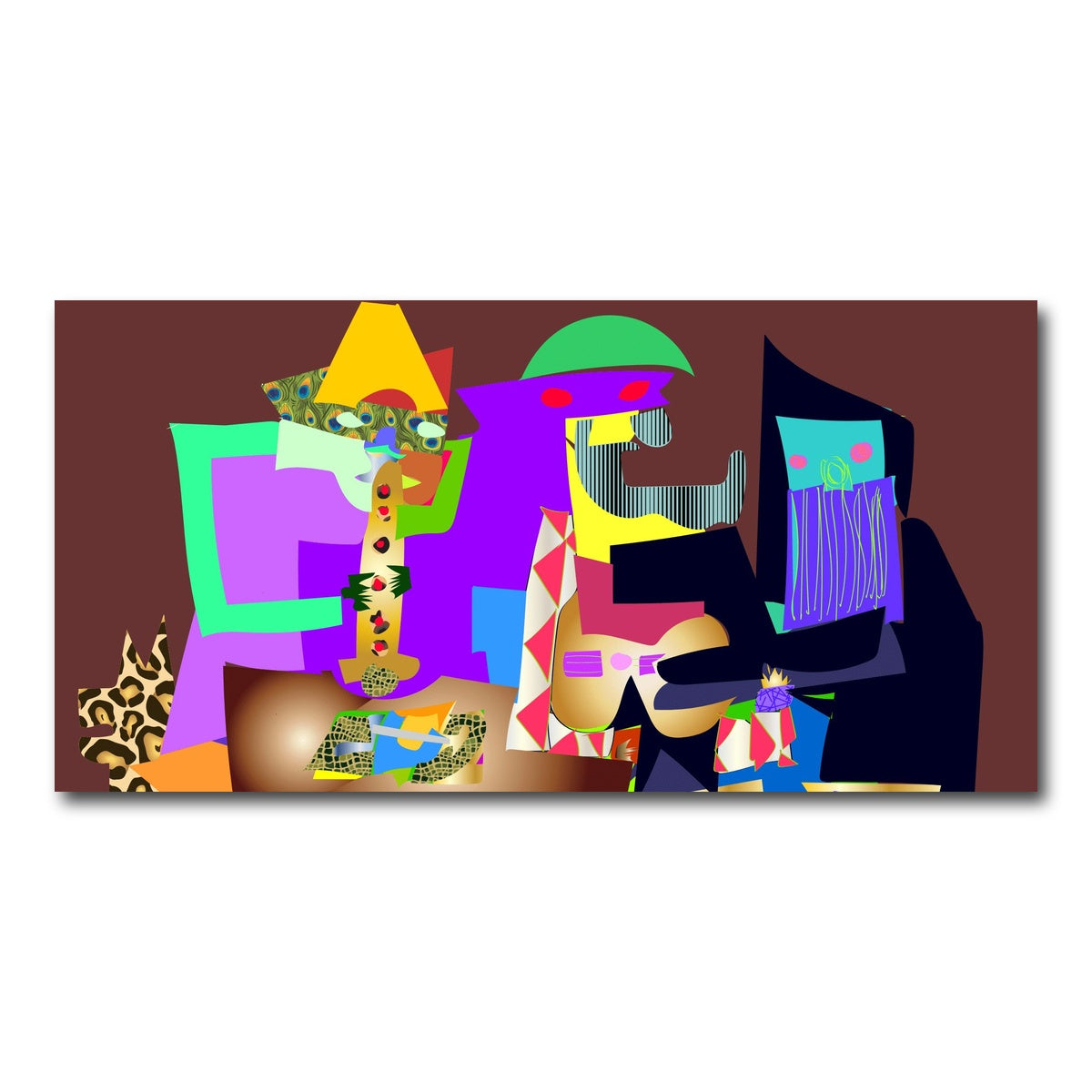 AUTO-MOCKUP WHITE | three musicians | 1 Piece | Gallery Wrap Canvas | group=2x1