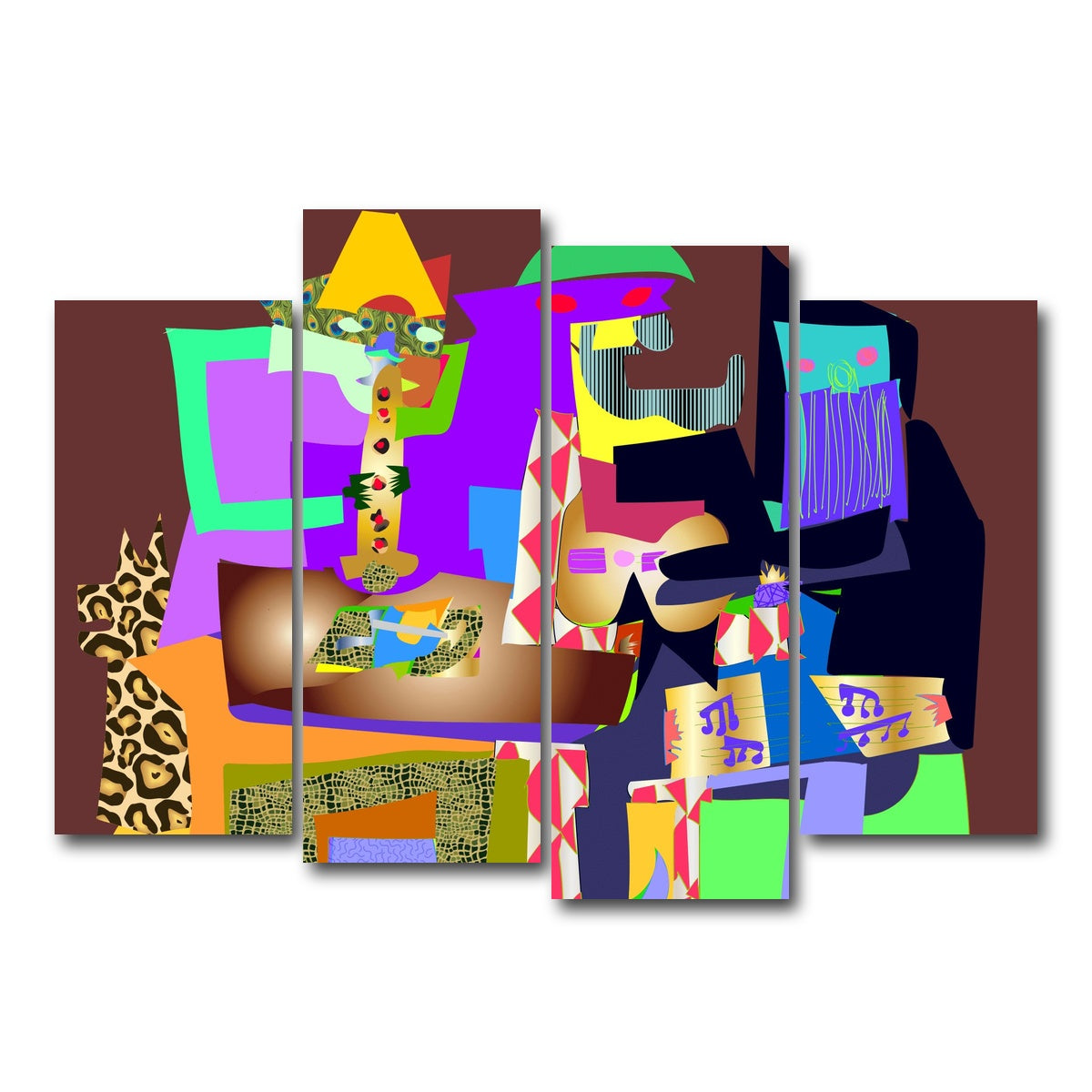 AUTO-MOCKUP WHITE | three musicians | 4 Piece | Gallery Wrap Canvas | group=4_normal