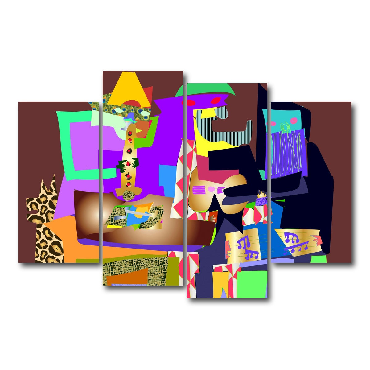 AUTO-MOCKUP WHITE | three musicians | 4 Piece | Gallery Wrap Canvas | group=4_short