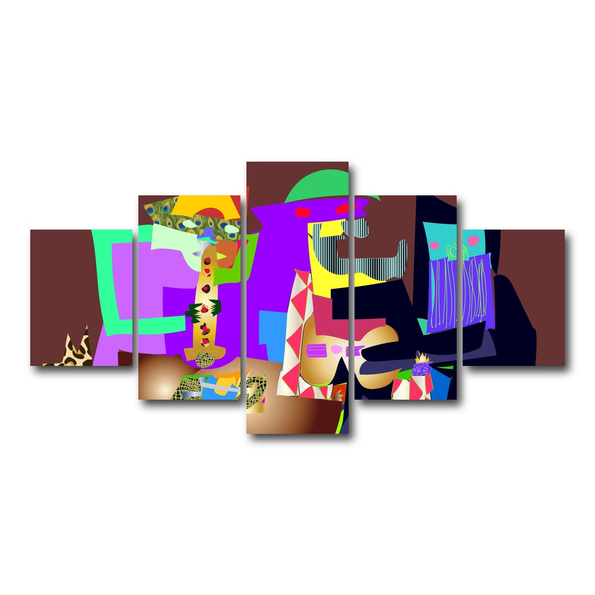 AUTO-MOCKUP WHITE | three musicians | 5 Piece | Gallery Wrap Canvas | group=5_short