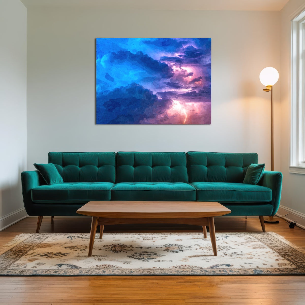 AUTO-MOCKUP ROOM | thunderstorm at night