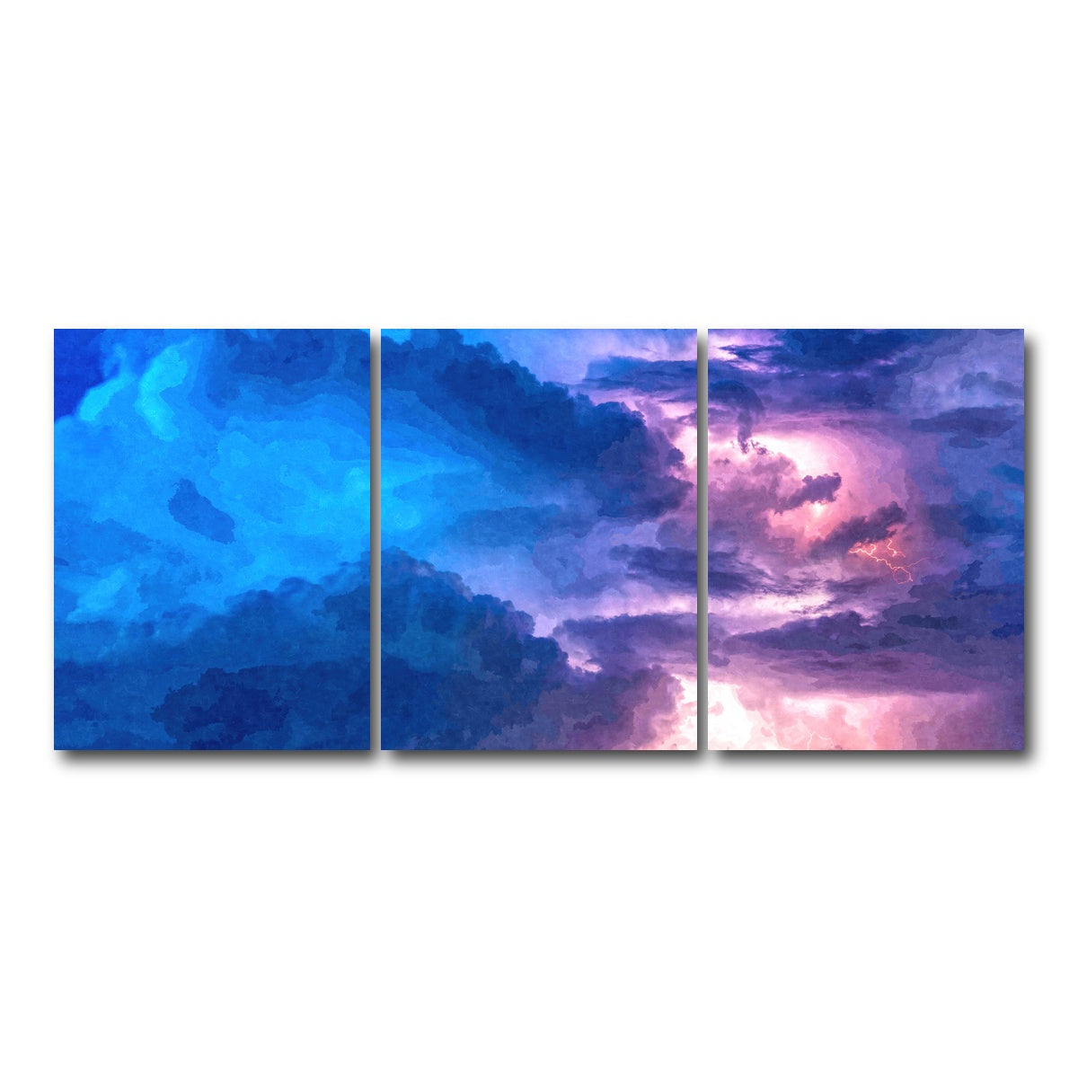 AUTO-MOCKUP WHITE | thunderstorm at night | 3 Piece | Gallery Wrap Canvas | group=18x24