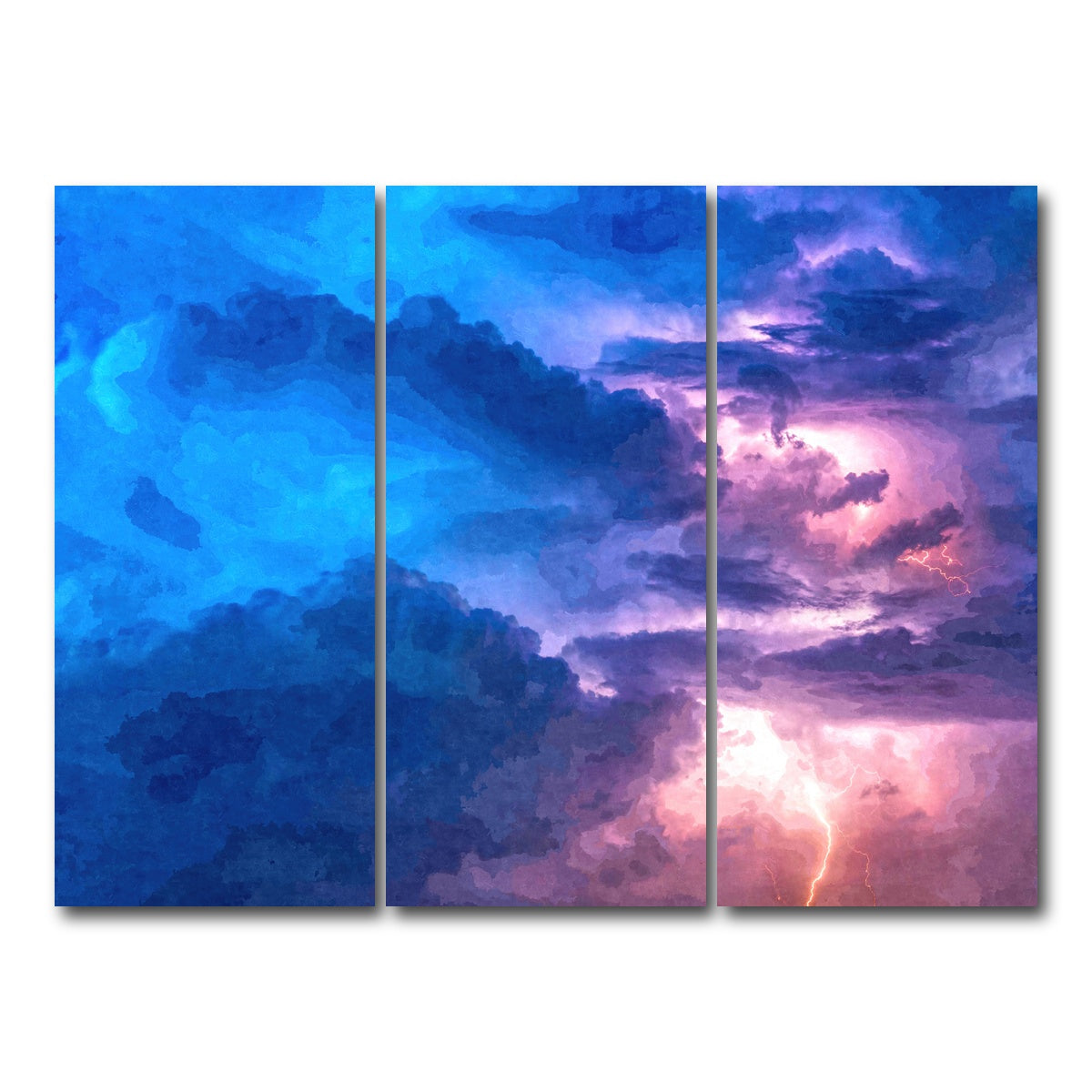AUTO-MOCKUP WHITE | thunderstorm at night | 3 Piece | Gallery Wrap Canvas | group=8x18