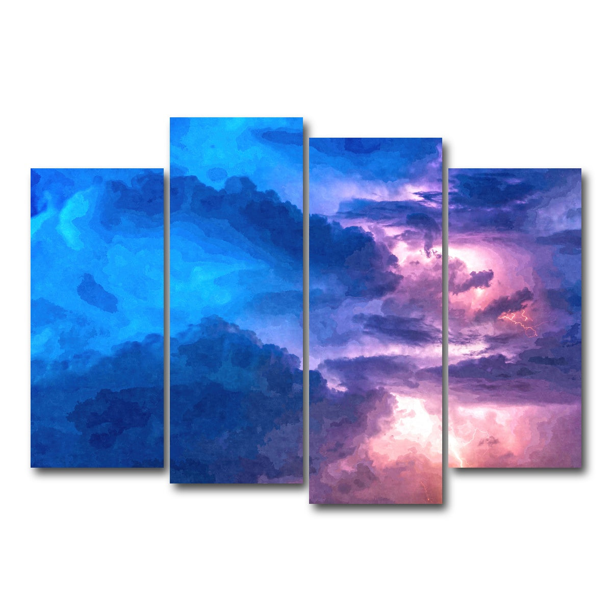 AUTO-MOCKUP WHITE | thunderstorm at night | 4 Piece | Gallery Wrap Canvas | group=4_normal