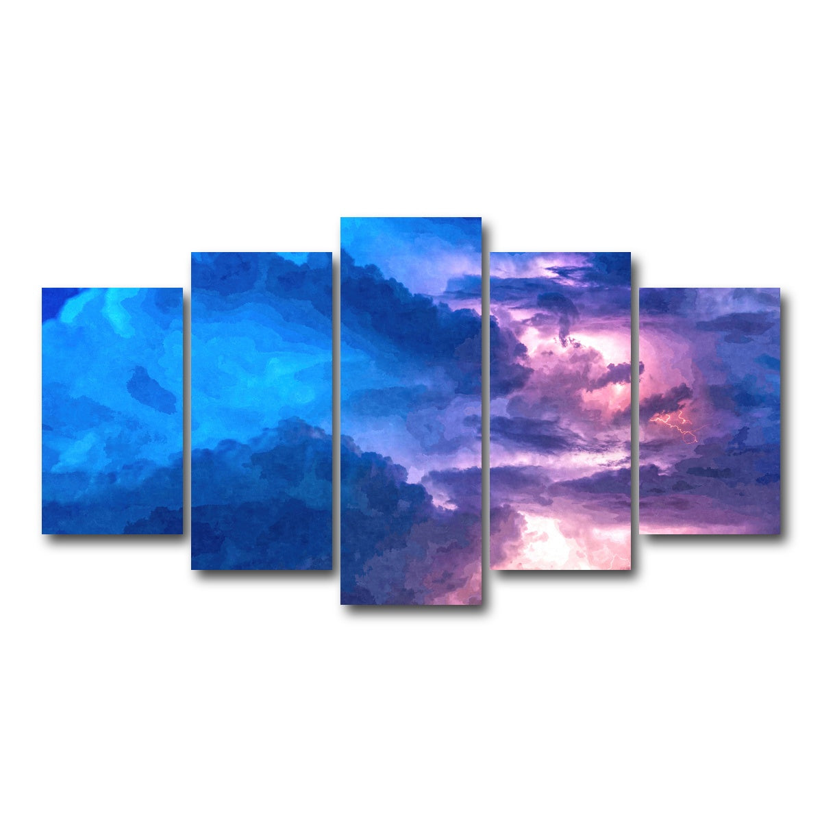 AUTO-MOCKUP WHITE | thunderstorm at night | 5 Piece | Gallery Wrap Canvas | group=5_normal