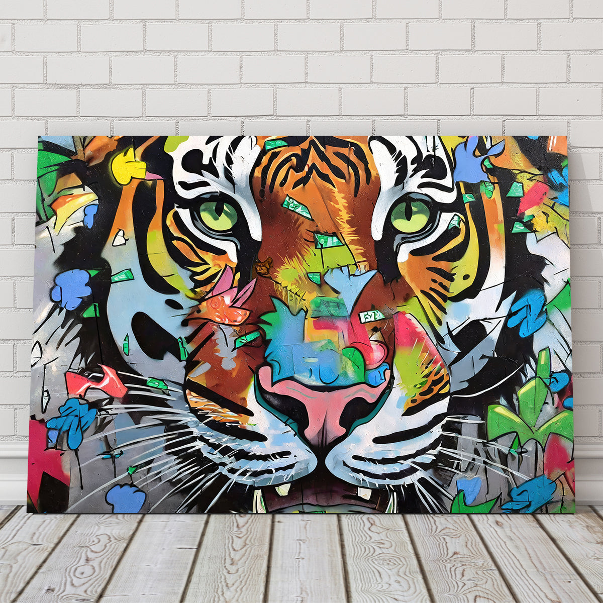 Tiger Graffiti Wall Art