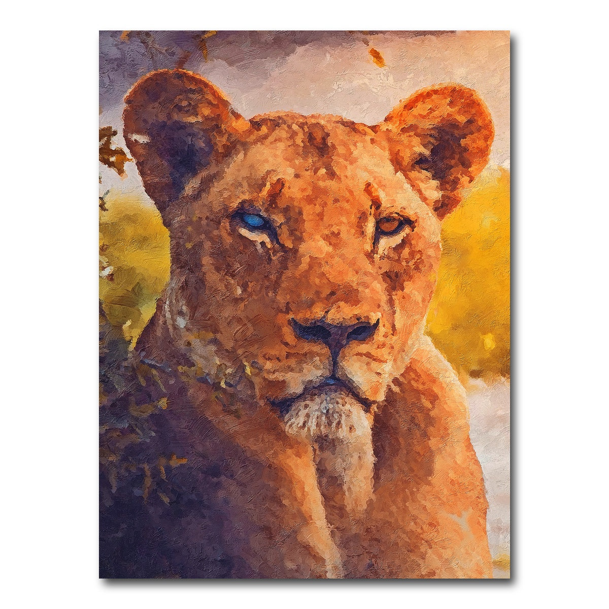 AUTO-MOCKUP WHITE | tiger 2 painting | 1 Piece | Gallery Wrap Canvas | group=3x4